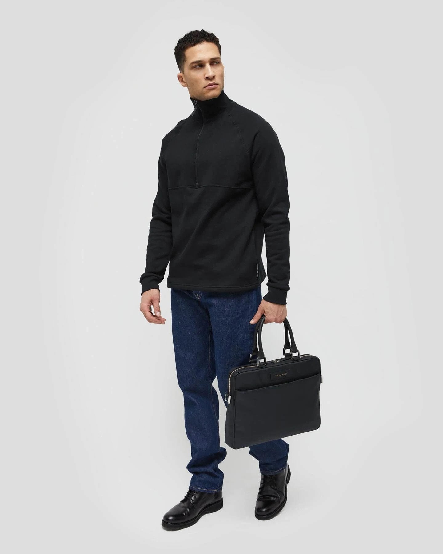 WANT Les Essentiels -PORTE-DOCUMENT MINCE EN NYLON 15" HANEDA - Noir