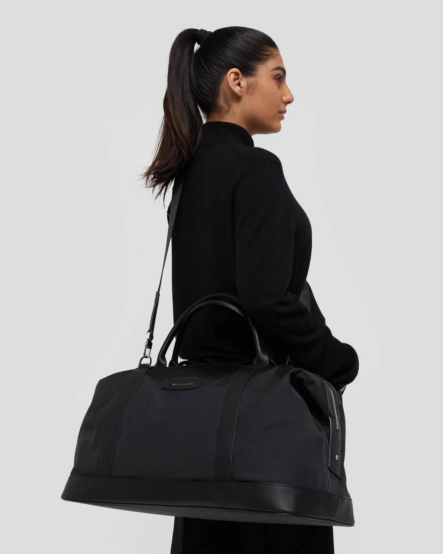 WANT Les Essentiels - ITALIAN NYLON HOLDALL WITH KELOWNA LOGO STRAP - Black
