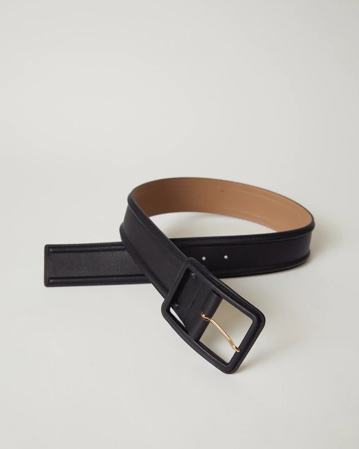 B-low the belt - Kane leather belt - Black