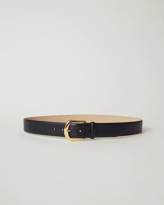 B-low the belt - Kennedy leather belt - Black/Gold