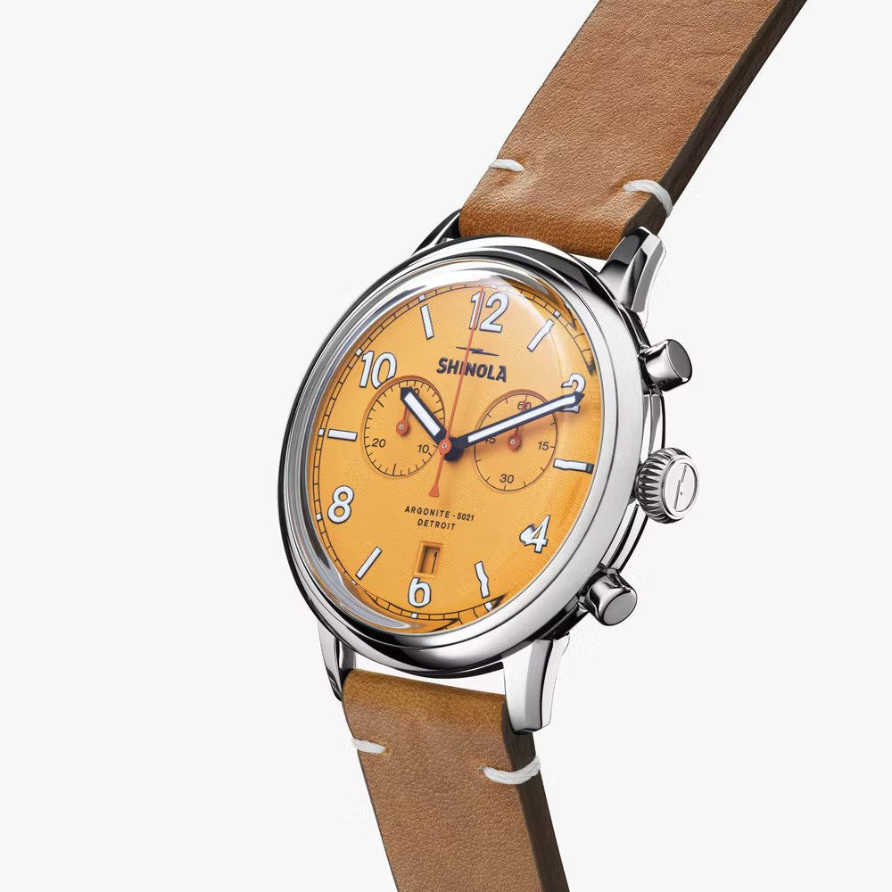 SHINOLA - The Traveler 42MM -  Whiskey