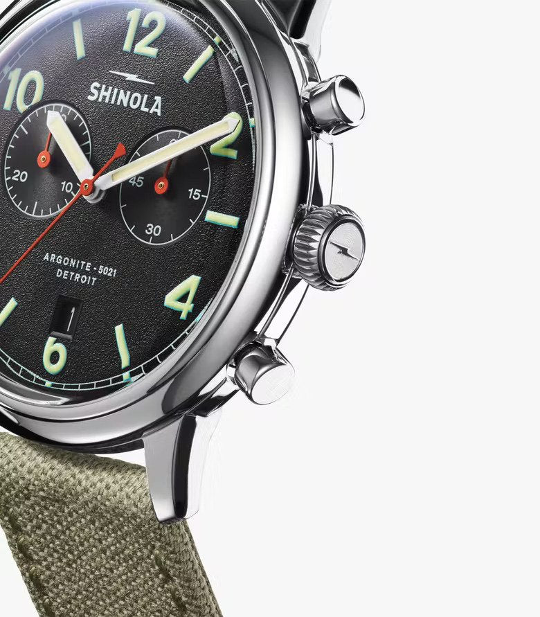 Shinola - Time Traveler 42MM - Fatigue Green - S0120245782