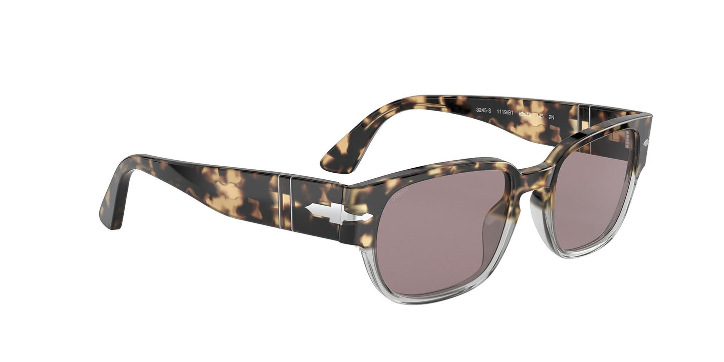 Persol - lunettes de soleil P03245S - Turquoise marron-Gris transparent/Violet