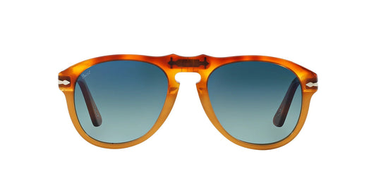 Persol - Lunettes de soleil aviateur 649 - Résine et sel / Gradient bleu