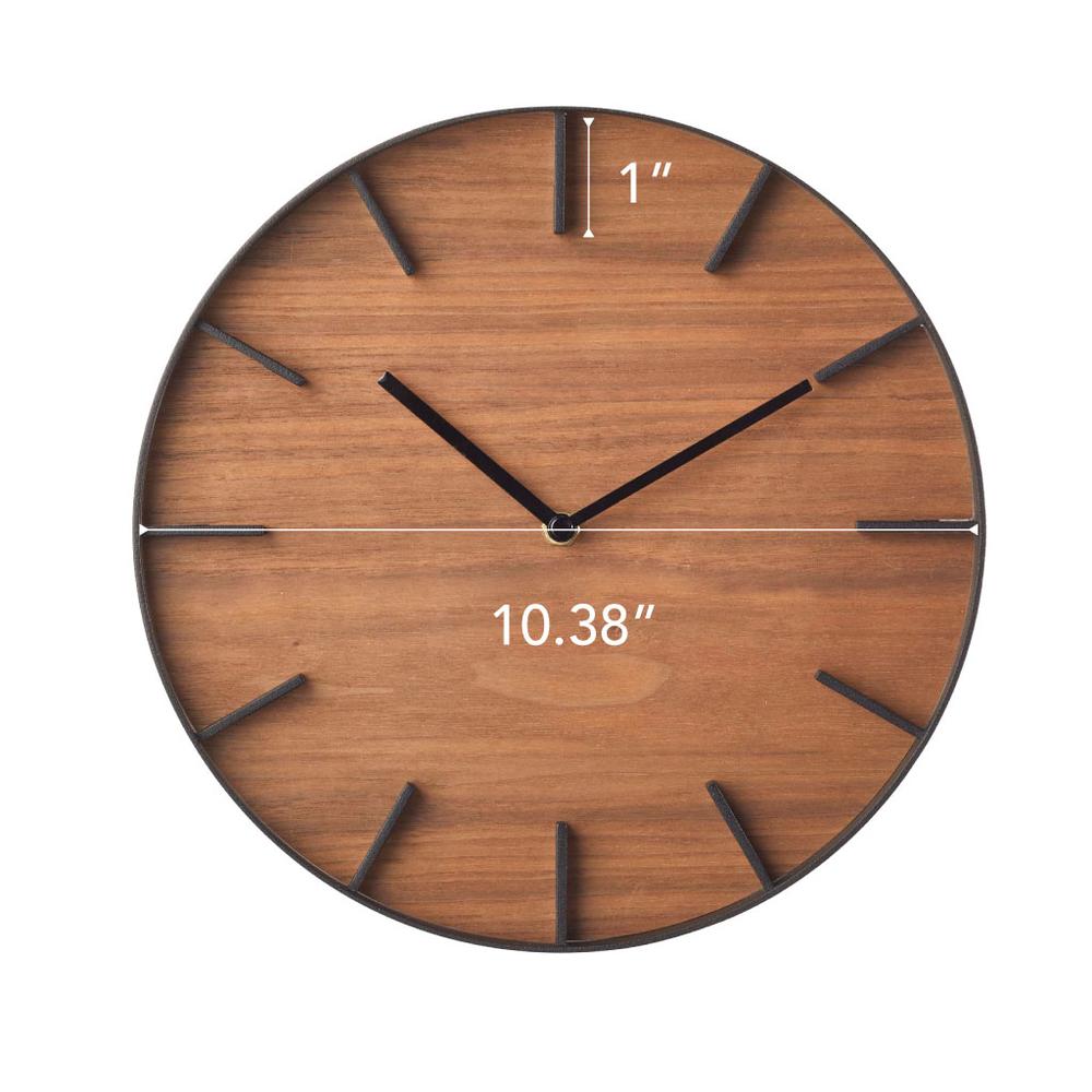 Horloge murale | Acier + Bois