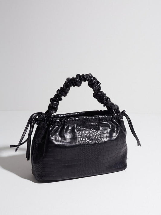 HVISK - The Arcadia Matte Croco Bag - Black