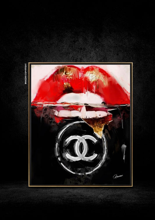 Kaezar Art | Tableau "Chanel lips"