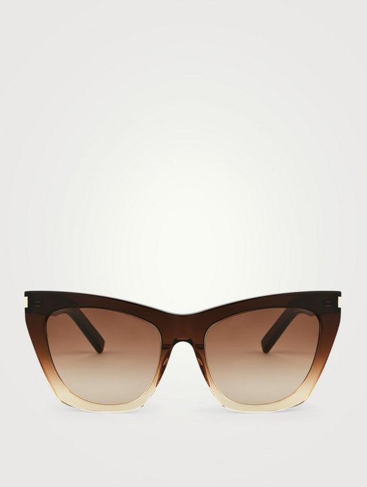 Saint Laurent - Lunettes de Soleil - Kate SL 214 -  Marron dégradé