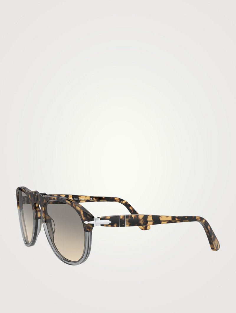 Persol - Aviator sunglasses 649 - Tortoise brown, gradient gray