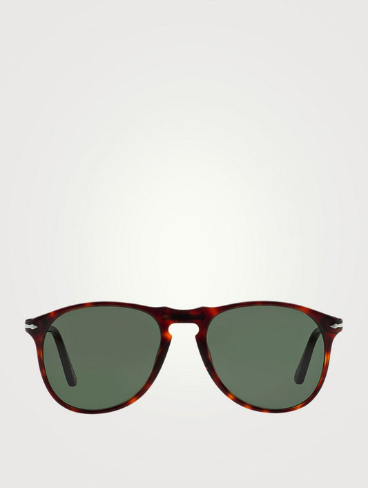 Persol - PO9649S Lunettes de soleil aviateur  - Havane / Vert