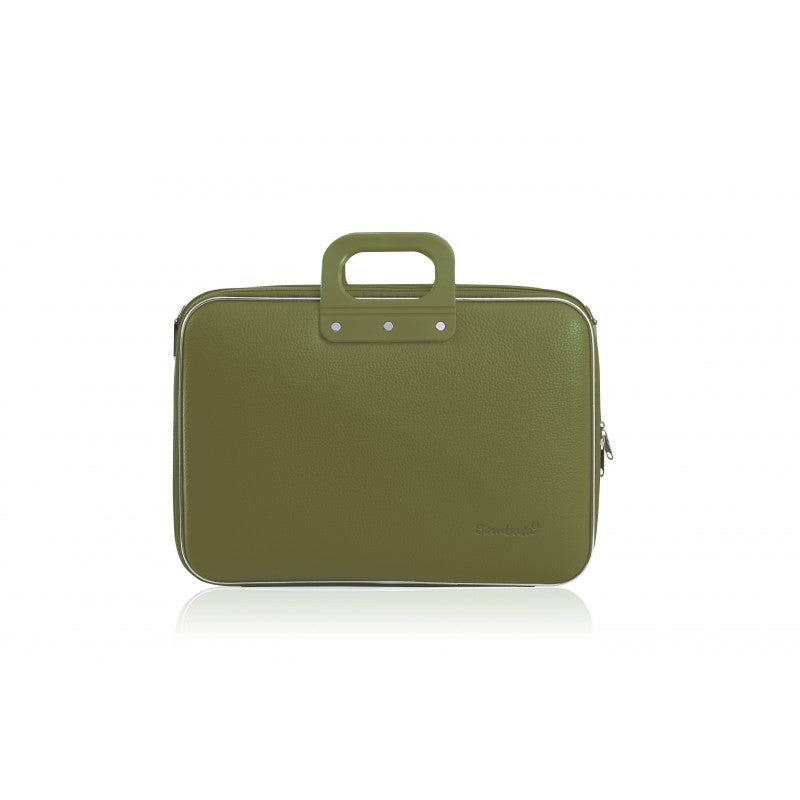 Bombata Firenze Briefcase in Olive Green