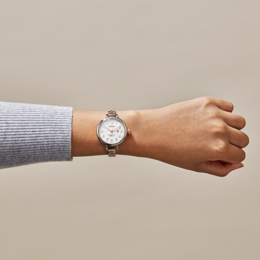 Shinola Montre femme - The Birdy 34MM - Acier inoxydable