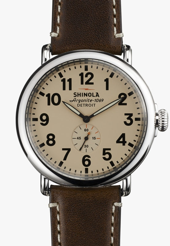 Shinola watch THE RUNWELL 41mm in Cream