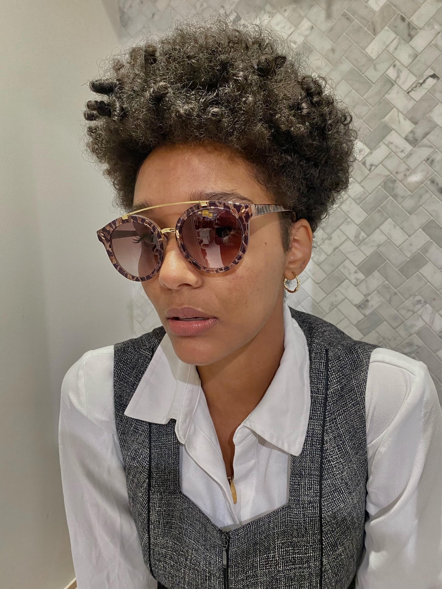 Stella McCartney - Round sunglasses - brown gradient