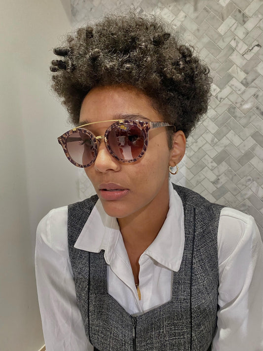 Stella McCartney - Lunettes de soleil rondes - gradient marron