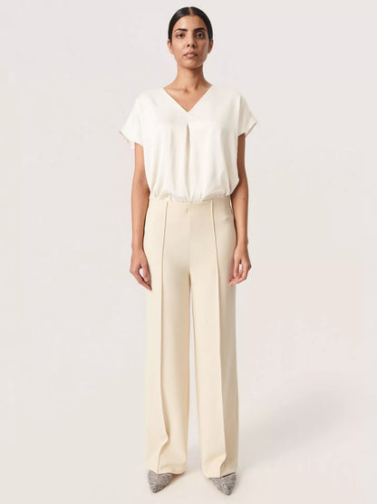 SOAKED IN LUXURY | Chemise manche courte "Ioana Marija" - Blanc