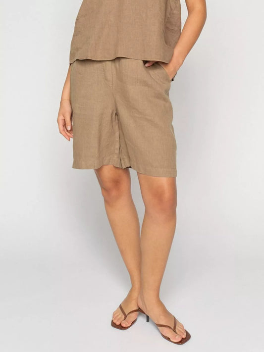 MOS MOSH | Shorts en lin "Emmie"- Chêne