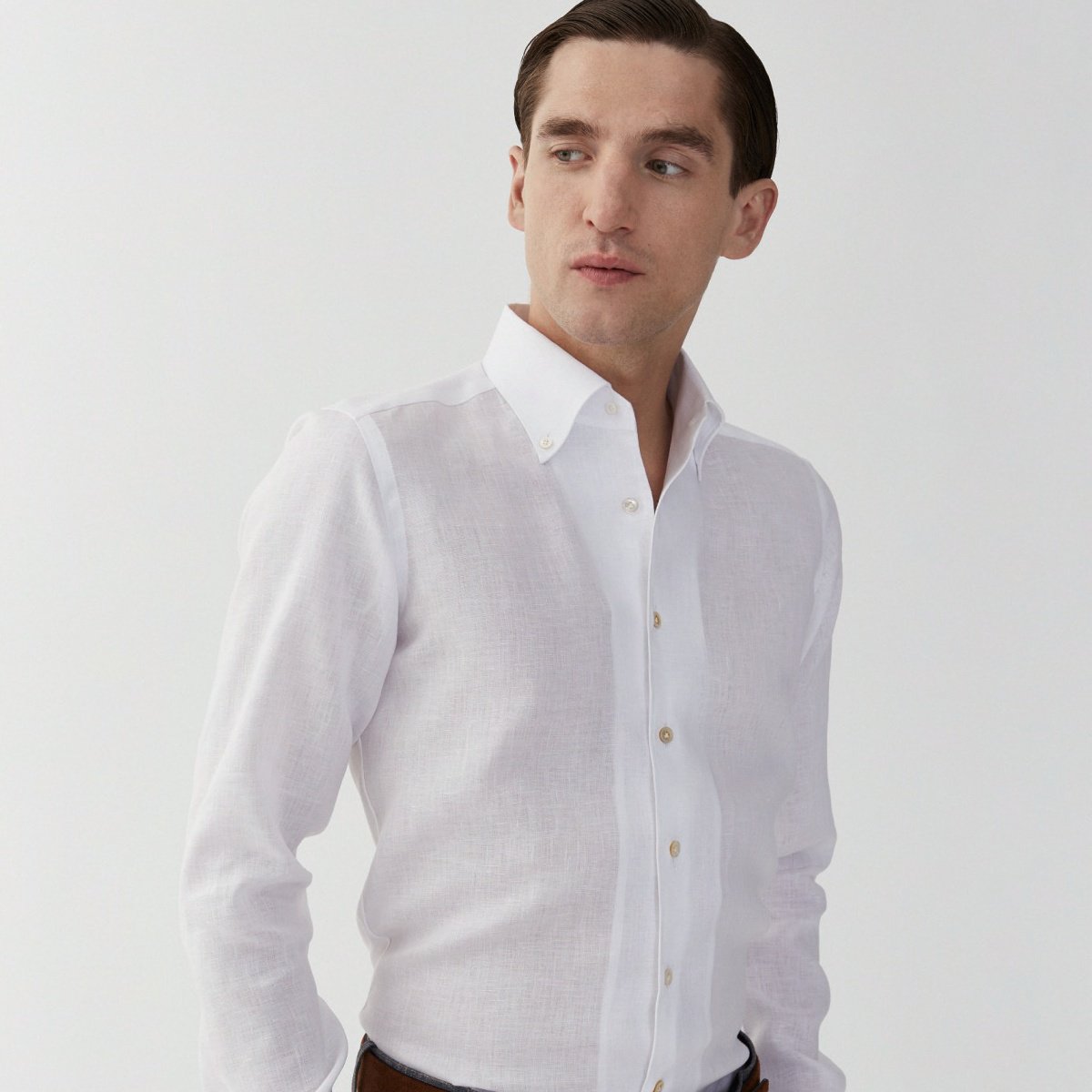 Emanuel Berg | Chemise en coton et lin ''Bellagio'' - Blanc