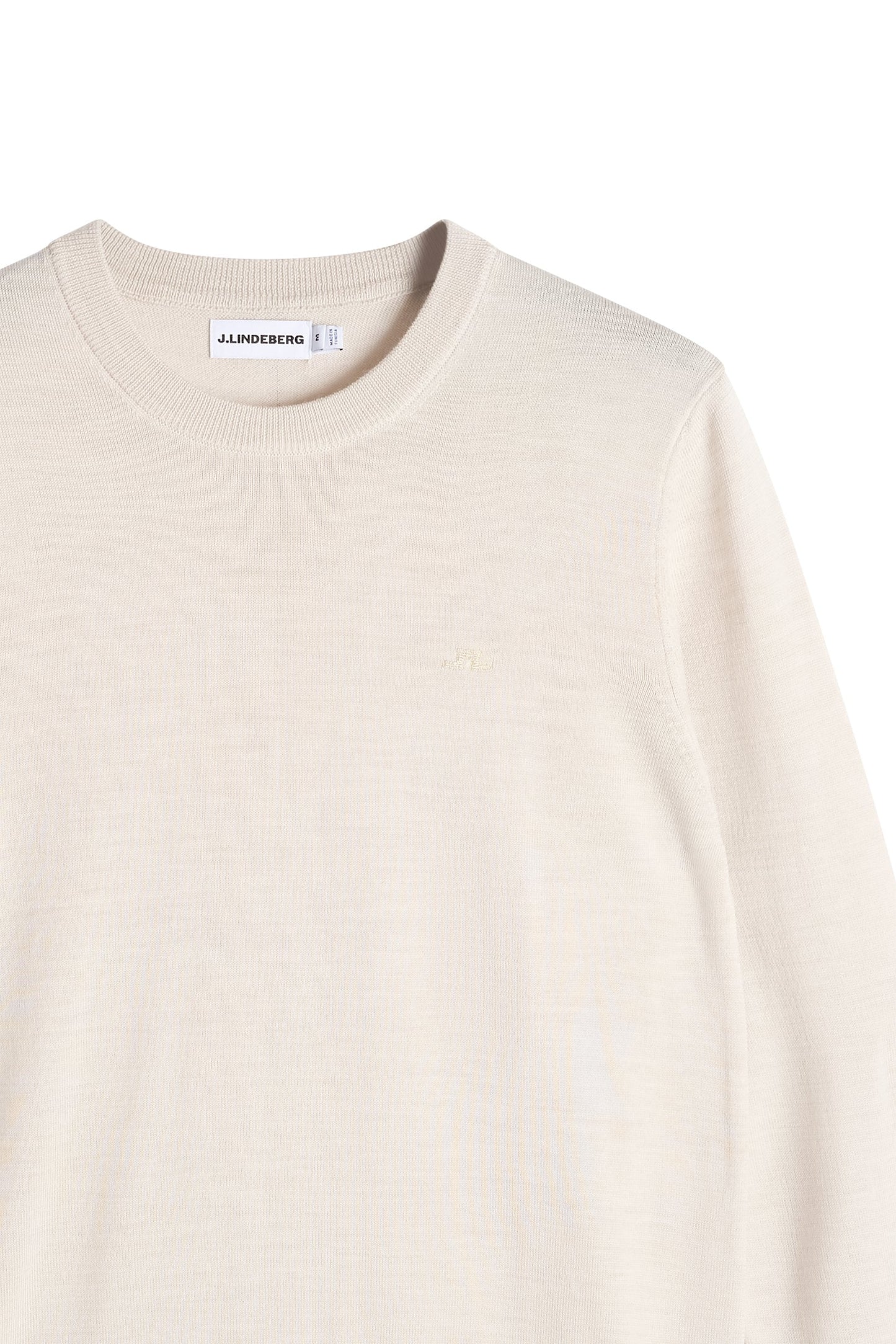 Le pull à col rond ''Keane'' en laine mérinos - blanc cassé