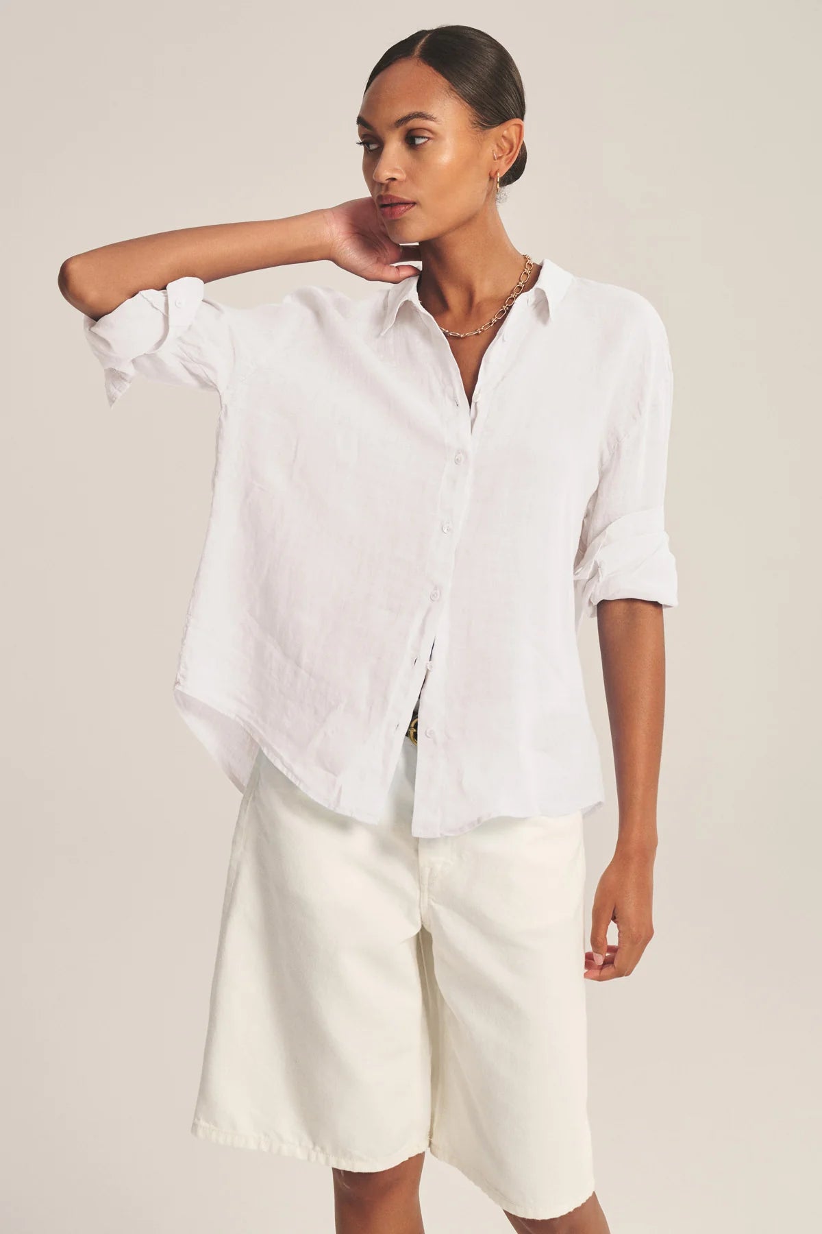 Velvet | La chemise en lin ''Brighton'' - Craie