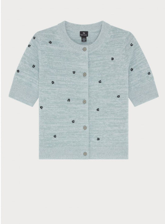 Paul smith | Cardigan à manches courtes avec broderies - Gris