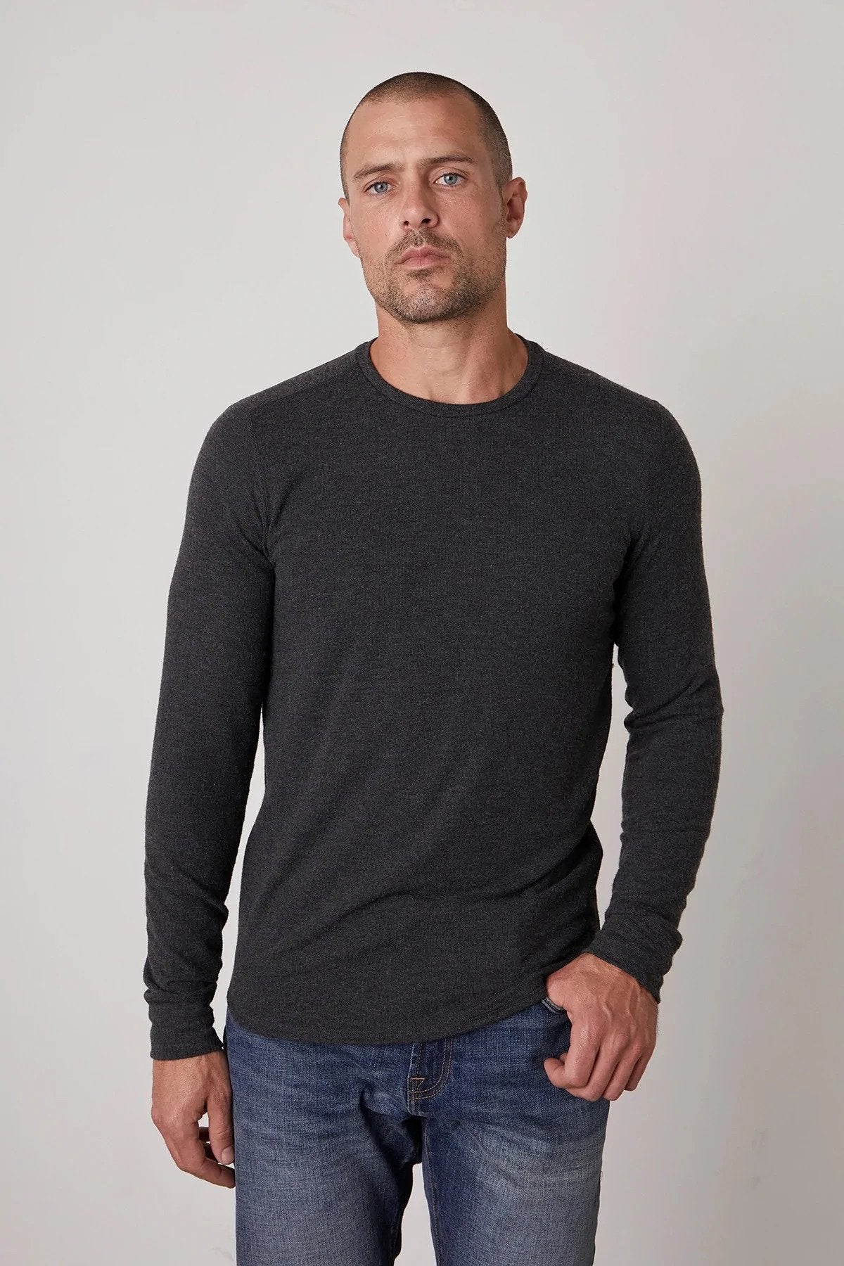 Velvet |  Le pull à col rond ''Becker'' - Anthracite