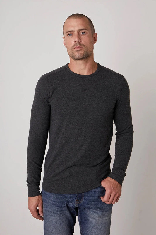 Velvet |  Le pull à col rond ''Becker'' - Anthracite