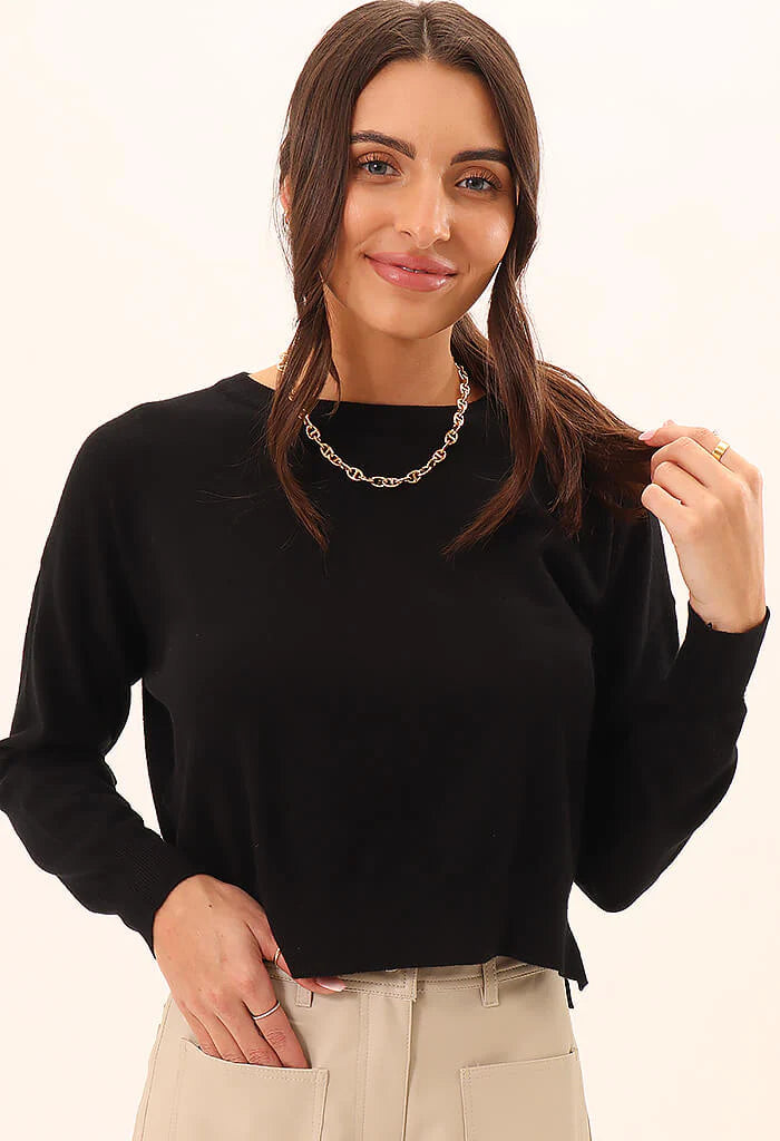 Deluc | Chandail "Polly" col rond - Noir