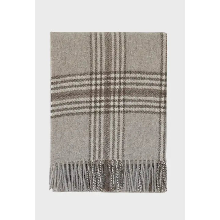 Linen Way | Couverture Stonehaven Alpaca - Ivoire et beige