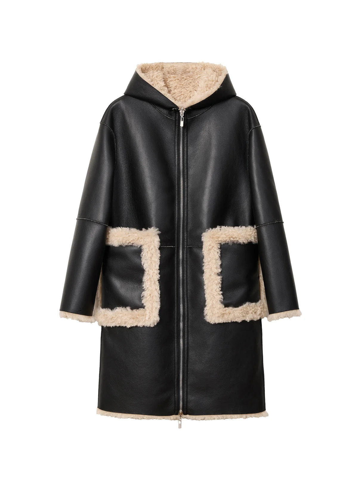 JAKKE | Manteau 'Nora' | Noir Crème