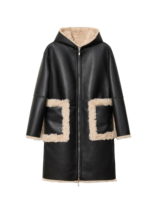 JAKKE | Manteau 'Nora' | Noir Crème