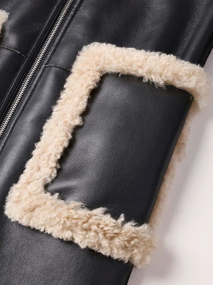 JAKKE | Manteau 'Nora' | Noir Crème
