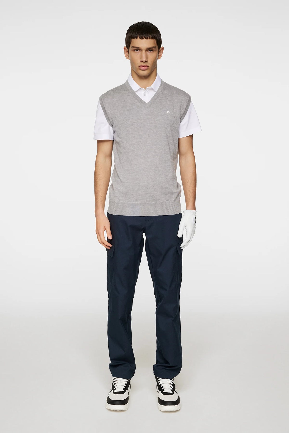 J.Lindeberg | Gilet en maille mérinos "Liam" - Gris Clair