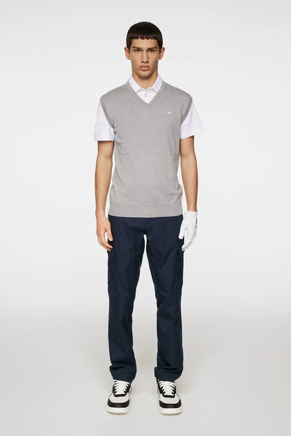 J.Lindeberg | Gilet en maille mérinos "Liam" - Gris Clair