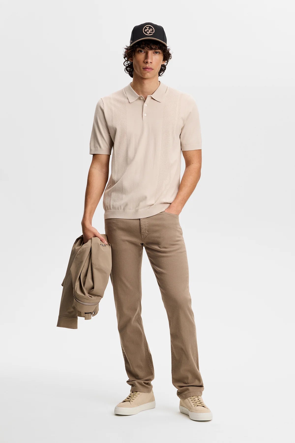 J.Lindeberg | polo à manches courtes "Reymond Knit" - Beige