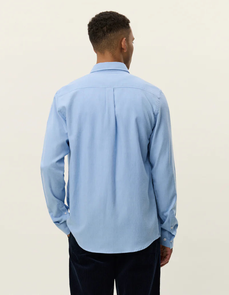 Les Deux | Chemise en coton brossé "Desert" - Bleu ciel