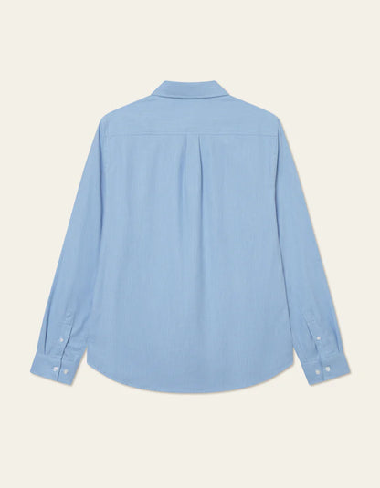 Les Deux | Chemise en coton brossé "Desert" - Bleu ciel