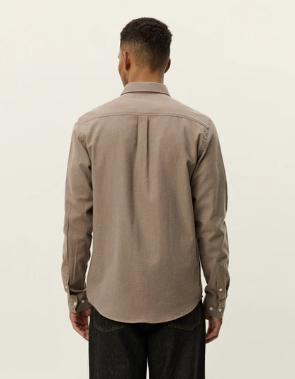 Les Deux | Chemise en coton brossé "Desert" - Taupe