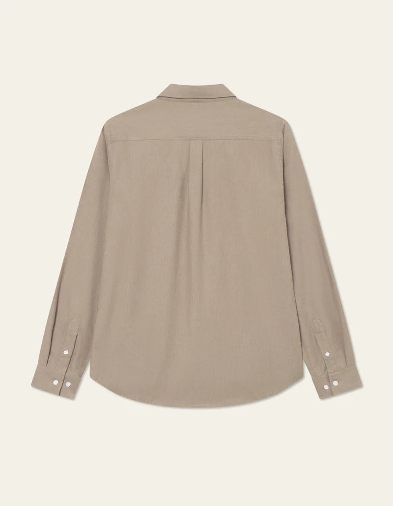 Les Deux | Chemise en coton brossé "Desert" - Taupe