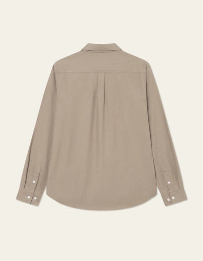 Les Deux | Chemise en coton brossé "Desert" - Taupe
