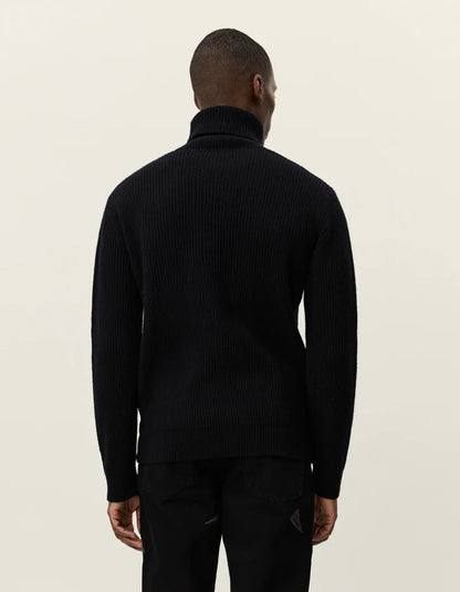 Les Deux | Pull en laine à col roulé "Eddie" - Noir