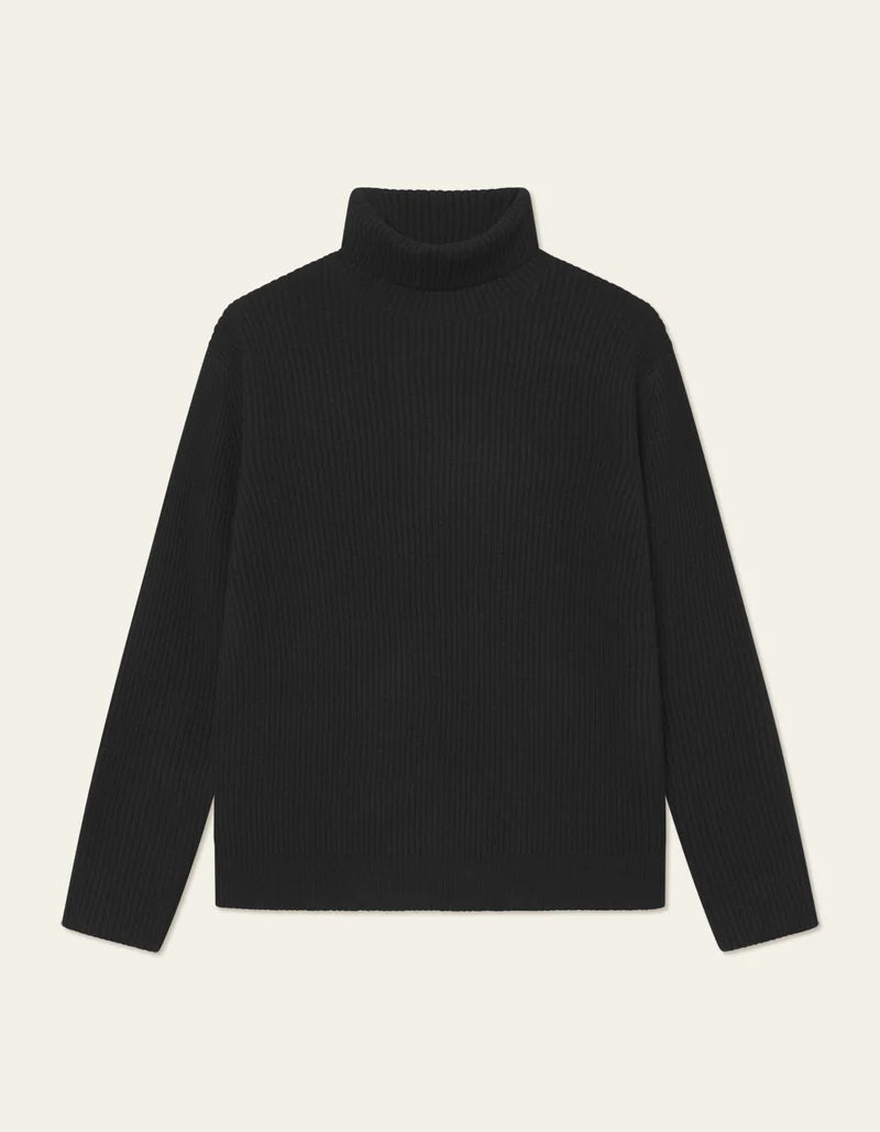 Les Deux | Pull en laine à col roulé "Eddie" - Noir