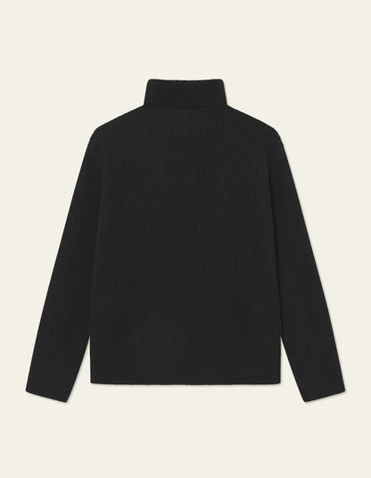 Les Deux | Pull en laine à col roulé "Eddie" - Noir