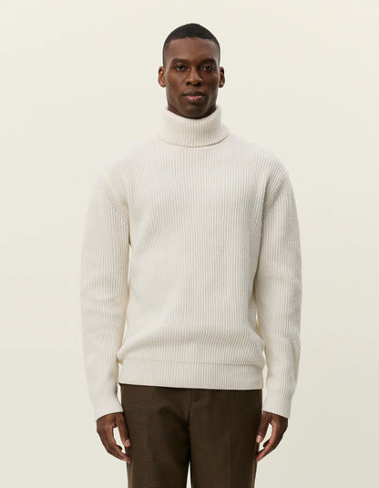Les Deux | Pull en laine à col roulé "Eddie" - Ivoire