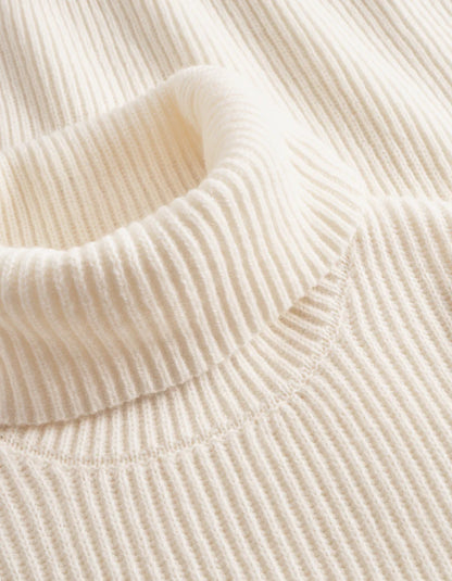 Les Deux | Pull en laine à col roulé "Eddie" - Ivoire