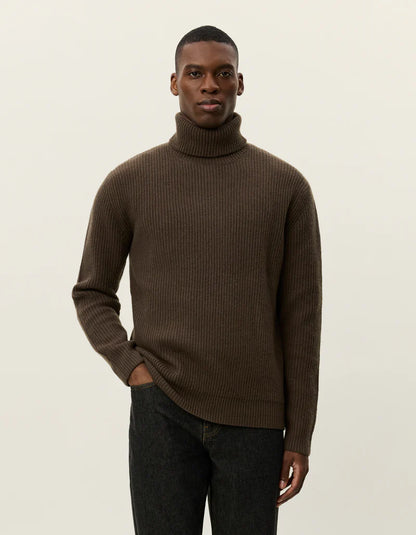 Les Deux | Pull en laine à col roulé "Eddie" - Brun
