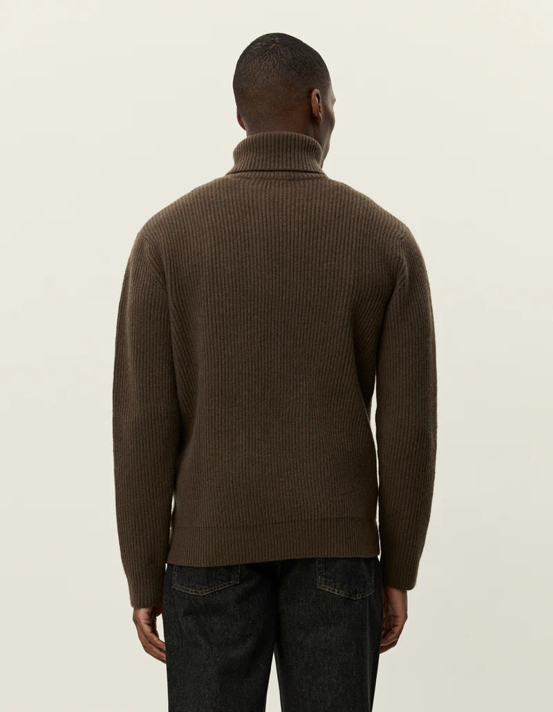 Les Deux | Pull en laine à col roulé "Eddie" - Brun