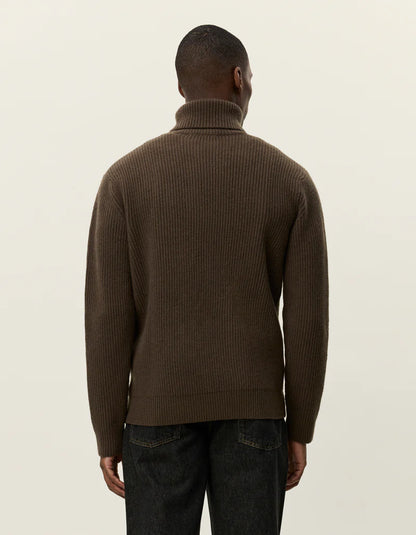 Les Deux | Pull en laine à col roulé "Eddie" - Brun