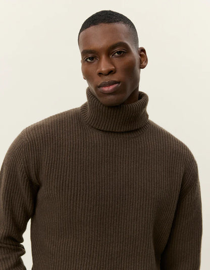 Les Deux | Pull en laine à col roulé "Eddie" - Brun