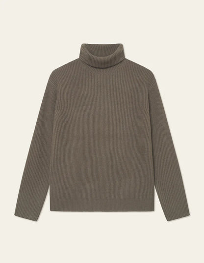 Les Deux | Pull en laine à col roulé "Eddie" - Brun